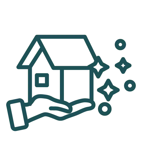 Hand mit Haus in der Hand Icon